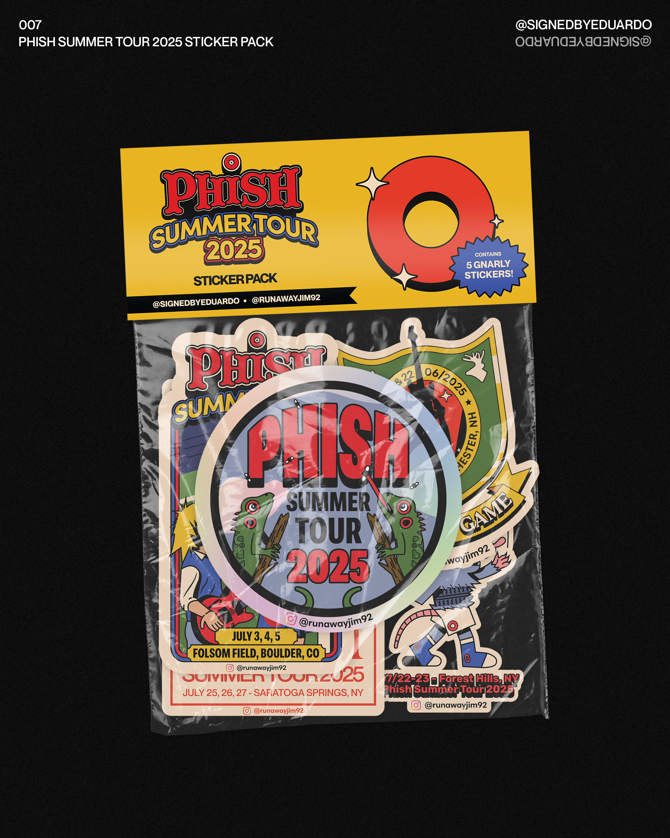 Free Stickers for The Phish Summer Tour 2025